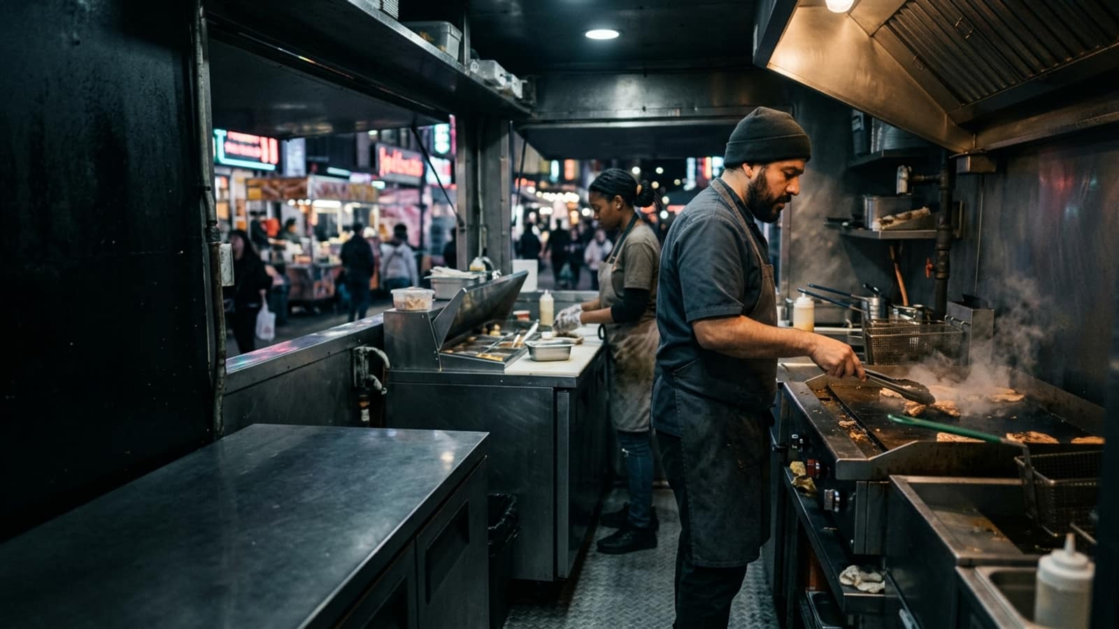 Financing solutions for food truck entrepreneurs and operators — working environment